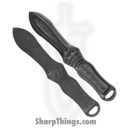 Tops – TPNUK02 – NUK 2 Piece Set – Fixed Blade Knife – Poly-Resin – Black