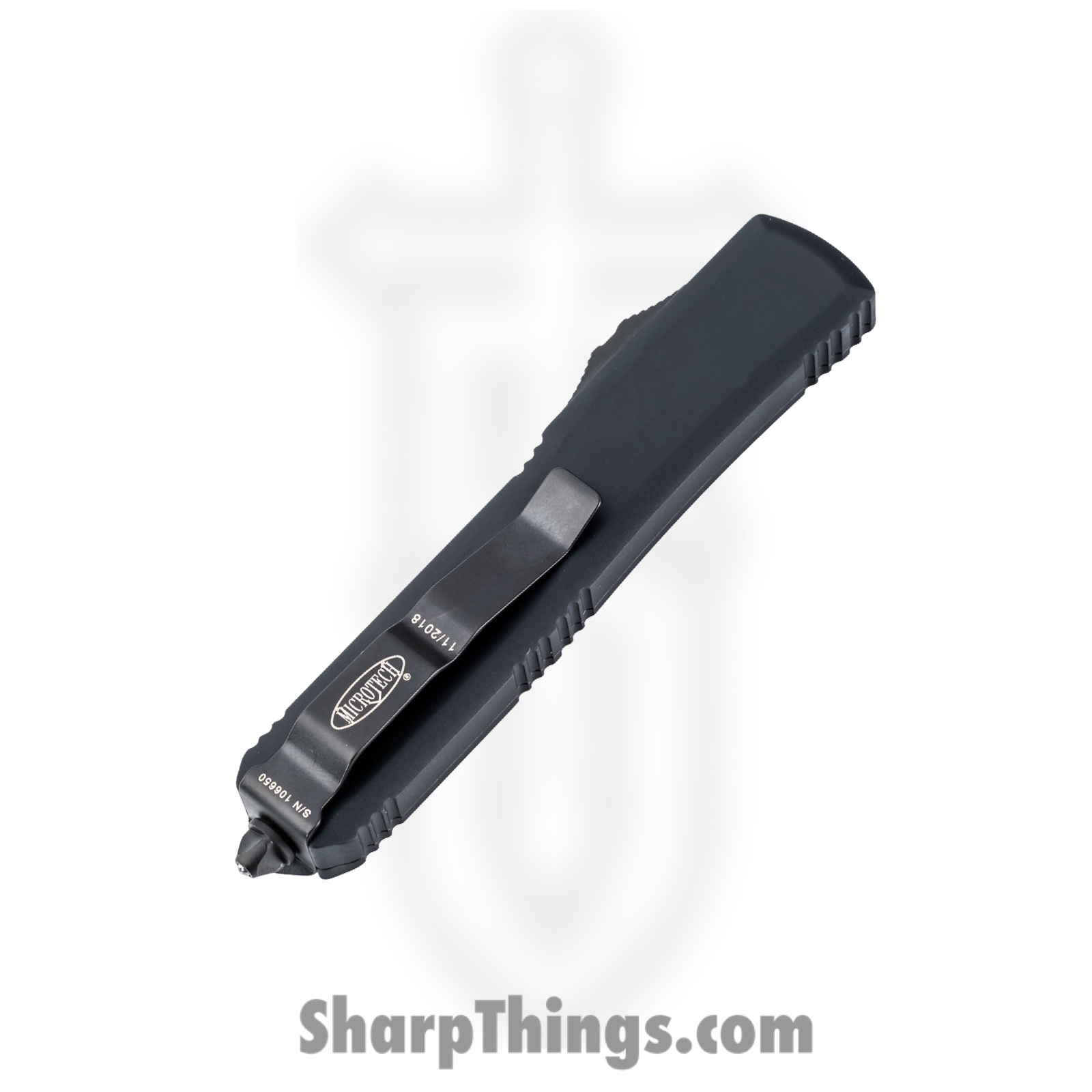 Microtech - 120-1T - Ultratech Tactical - OTF Auto - M390 Two Tone Bayonet - Aluminum - Black - Image 5