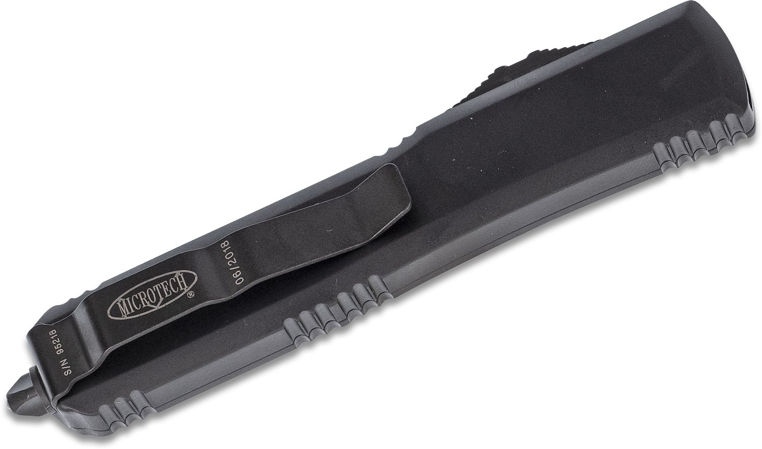 Microtech - 120-2T - Ultratech Tactical - OTF Auto - M390 Two Tone Bayonet - 6061-T6 Aluminum - Black - Image 7