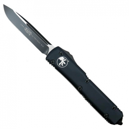 Microtech – 120-1T – Ultratech Bayonet Grind Tactical Automatic OTF Knife – Black
