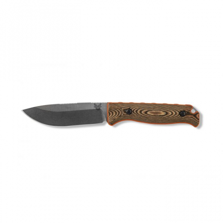 Benchmade – 15002-1 – Saddle Mountain Skinner – Fixed Blade Knife – S90V Satin Drop Point – Richlite G10 – Brown Orange