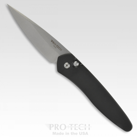 ProTech – 3405 – Newport Thin Sleek Automatic Folder Knife – S35VN Aluminum – Black