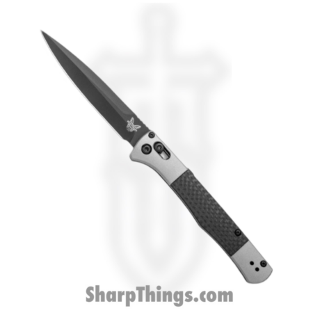 Benchmade – 4170BK – Fact – Automatic Knife – S90V Coated Spear Point – Aluminum Carbon Fiber – Black Gray