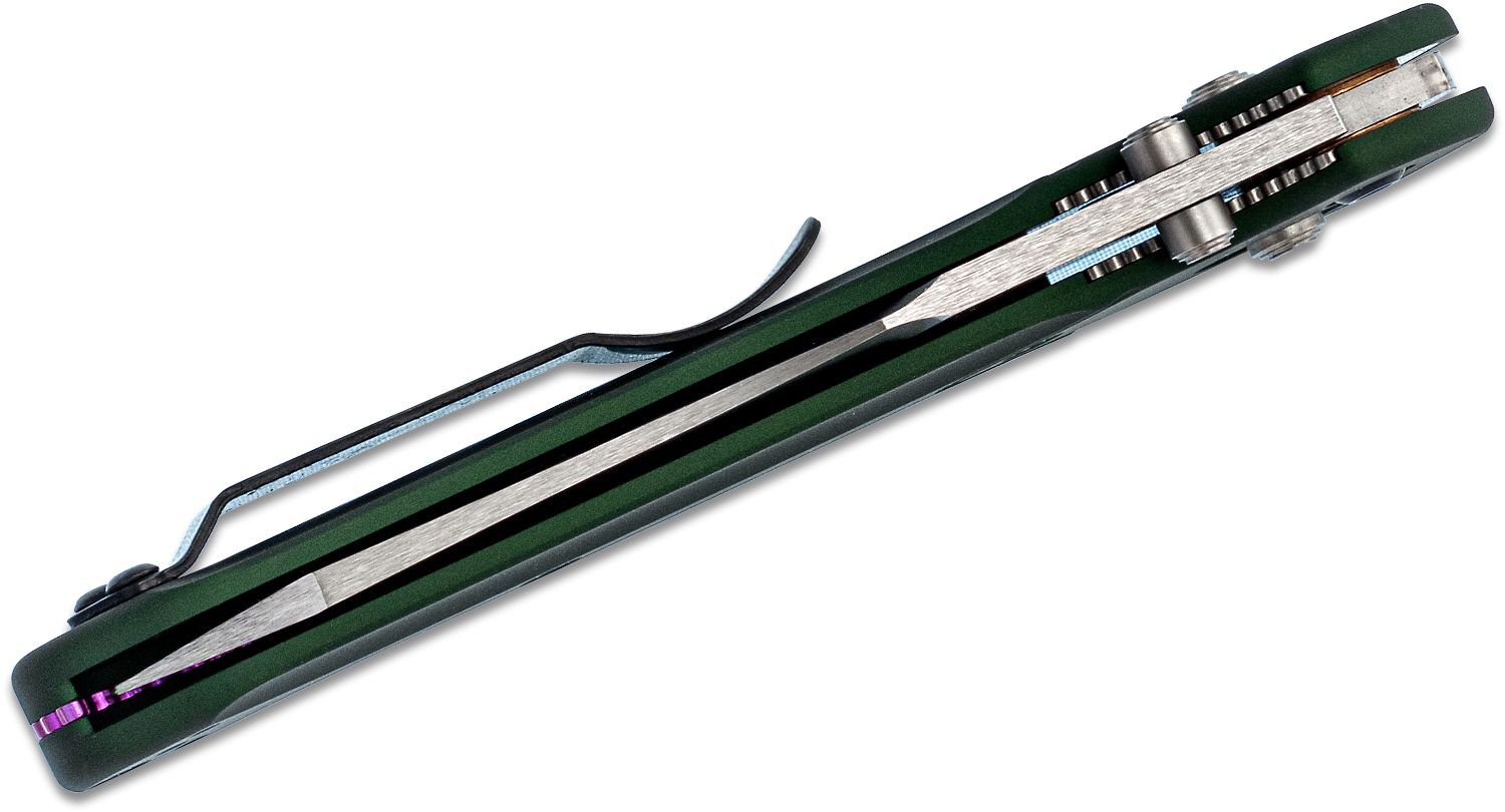 Benchmade - 940 - Osborne - Folding Knife - S30V Satin Modified Reverse Tanto - Aluminum - Green - Image 8