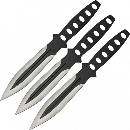 Misc – Black Streak Thrower Set – Stainless Steel – Black and Grey