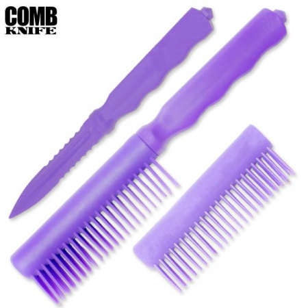 Misc – PTCOMPP – CIA Agent Comb Knife – Fixed Blade Knife – ABS – Purple