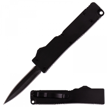 VOC – DT5SDBBK – OTF Automatic Knife Firecracker – 440 Steel – Black