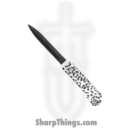 VOC – HK209 – Comb with Hidden Knife – Fixed Blade Knife – Stainless Satin Dagger – Plastic – Leopard