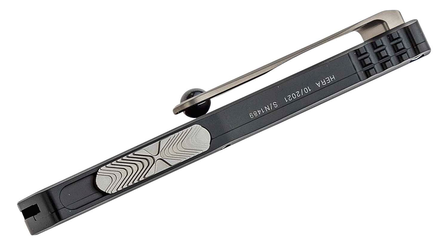 Microtech - 702-12 - Hera - OTF Auto - Elmax, M390, 204P Stonewash Dagger - 6061-T6 Aluminum - Black - Image 13