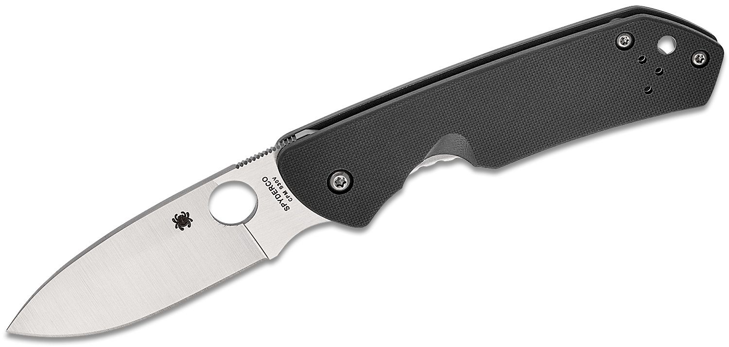 Spyderco - SC232GTIP - Jerry Brouwer - Folding Knife - S30V Satin Drop Point - G10 - Green - Image 6