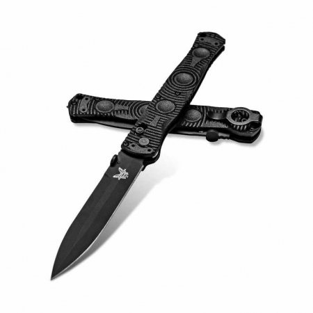 Benchmade – 391BK – SOCP Tactical – Folding Knife – D2 Coated Spear Point – CF-Elite – Black