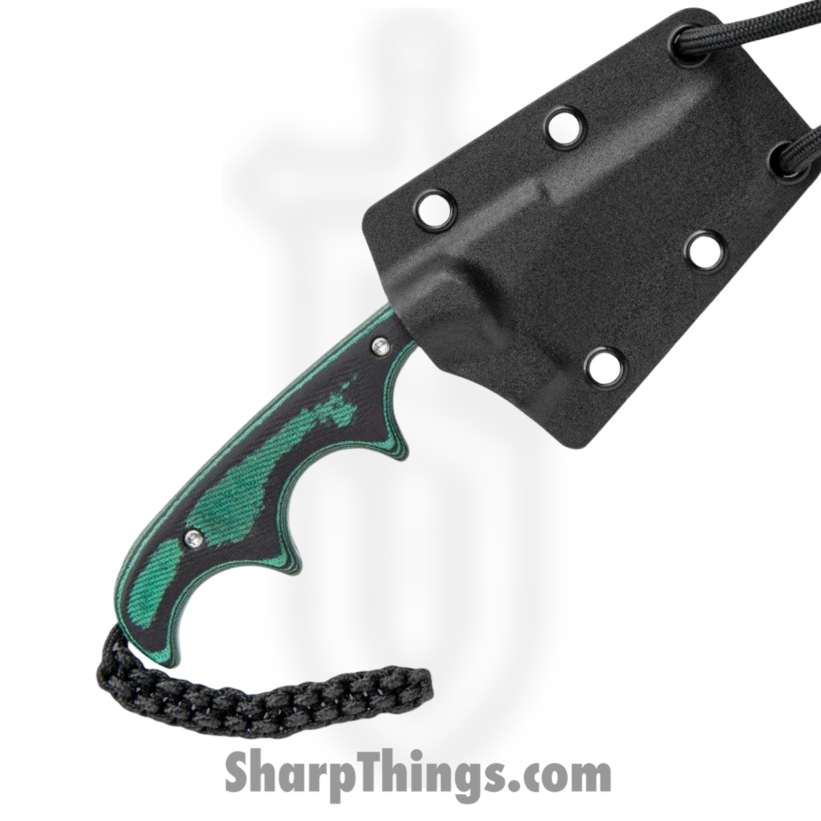CRKT - 2386 - Folts Minimalist - Fixed Blade Knife - 5Cr13MoV Blasted Tanto - Micarta - Green - Image 4