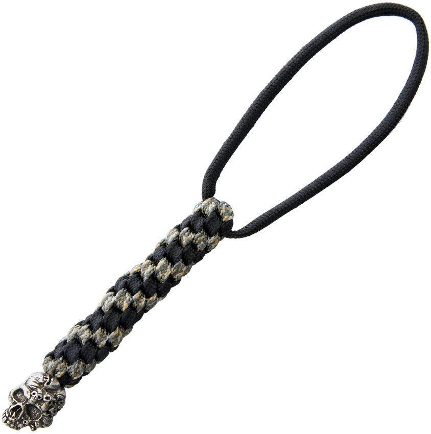 Schmuckatelli Co - SMUK4A01 - Mind Lanyard - Pewter Skull - Black Gray - Image 3