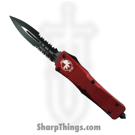 Microtech – 138-2RD – Troodon – OTF Auto – Elmax, M390, 204P Coated Dagger – 6061-T6 Aluminum – Red