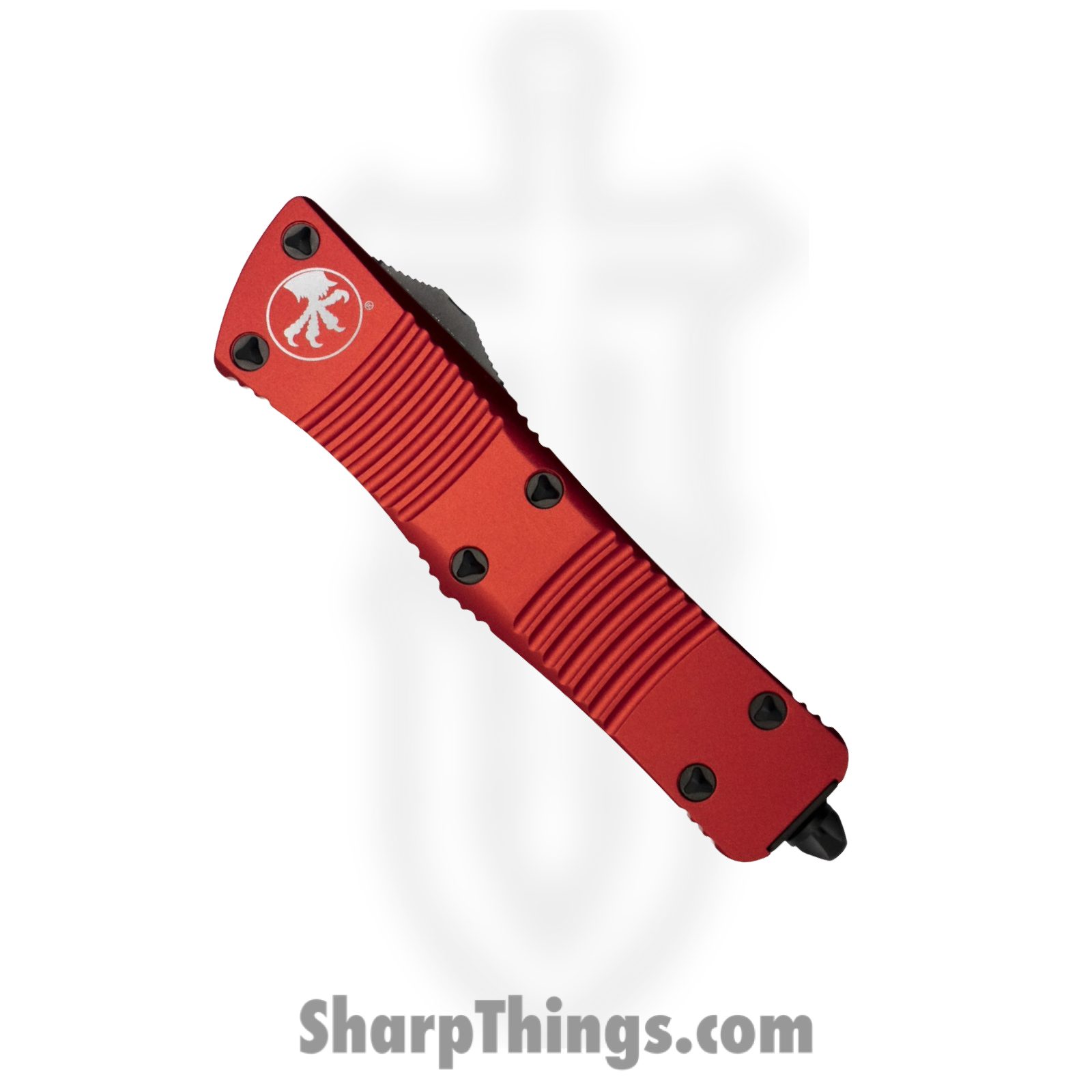 Microtech - 138-2RD - Troodon - OTF Auto - Elmax, M390, 204P Coated Dagger - 6061-T6 Aluminum - Red - Image 2