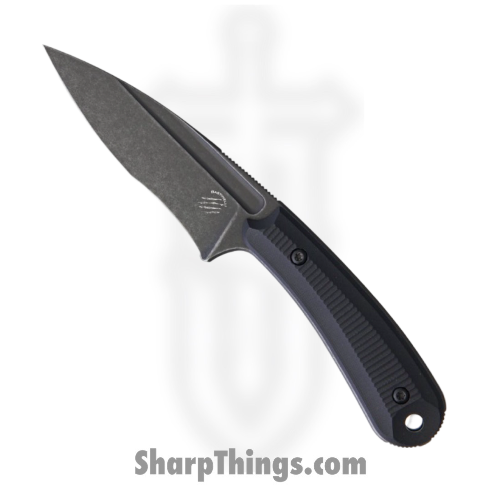 Bastinelli Creations - BAS215 - SIN - Fixed Blade Knife - N690 Coated Full Tang - G10 - Black
