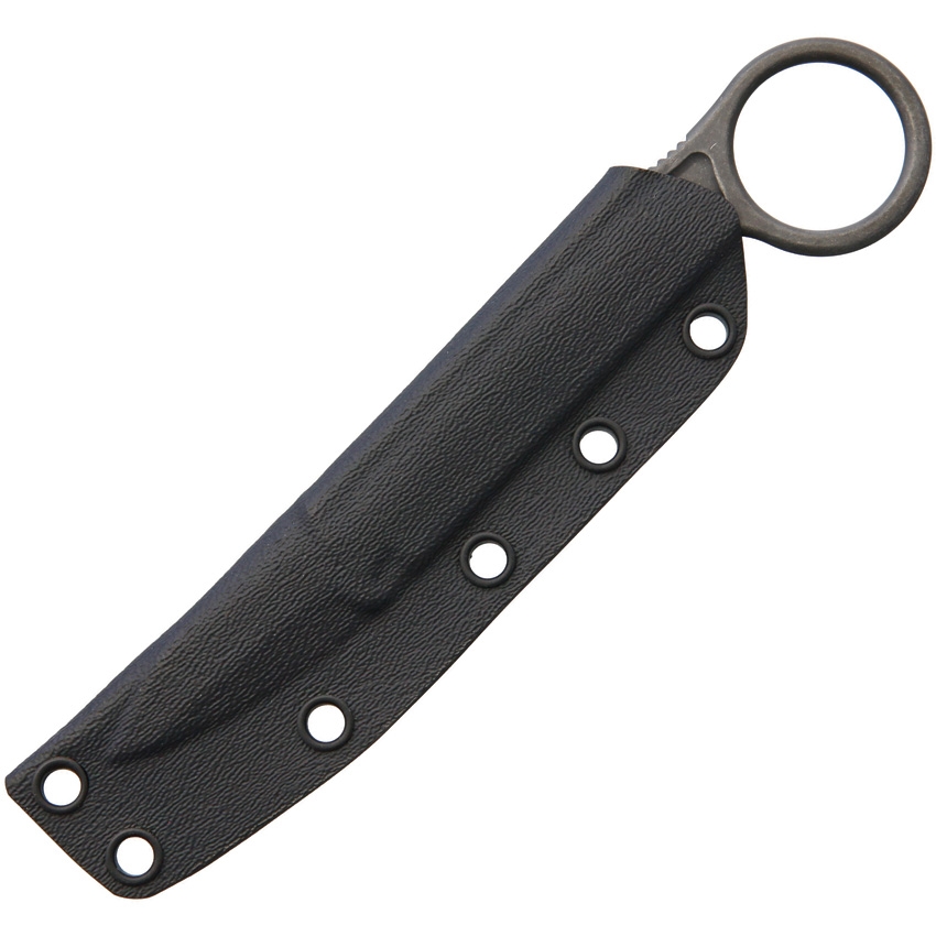 Bastinelli Creations - BAS223 - SPADE - Fixed Blade Knife - N690 Stonewash Spear Point - Skeletonized - Black - Image 5