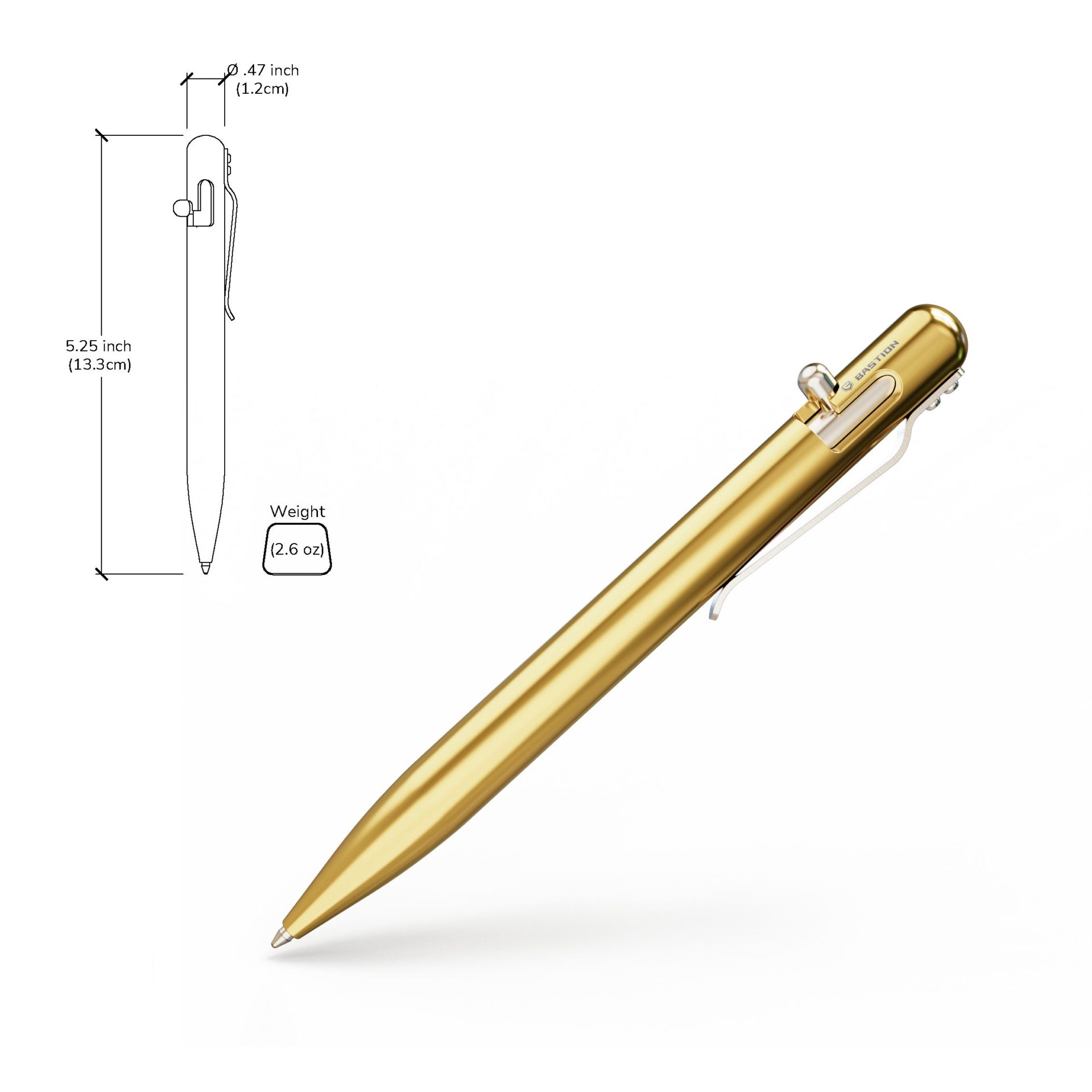 Bastion - BSTN251 - Bolt Action Pen - Brass - Image 4