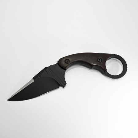 Cave Blades – CaveBit2DE – Cave-Bit – Fixed Blade Knife – 154CM DE – Micarta – Brown