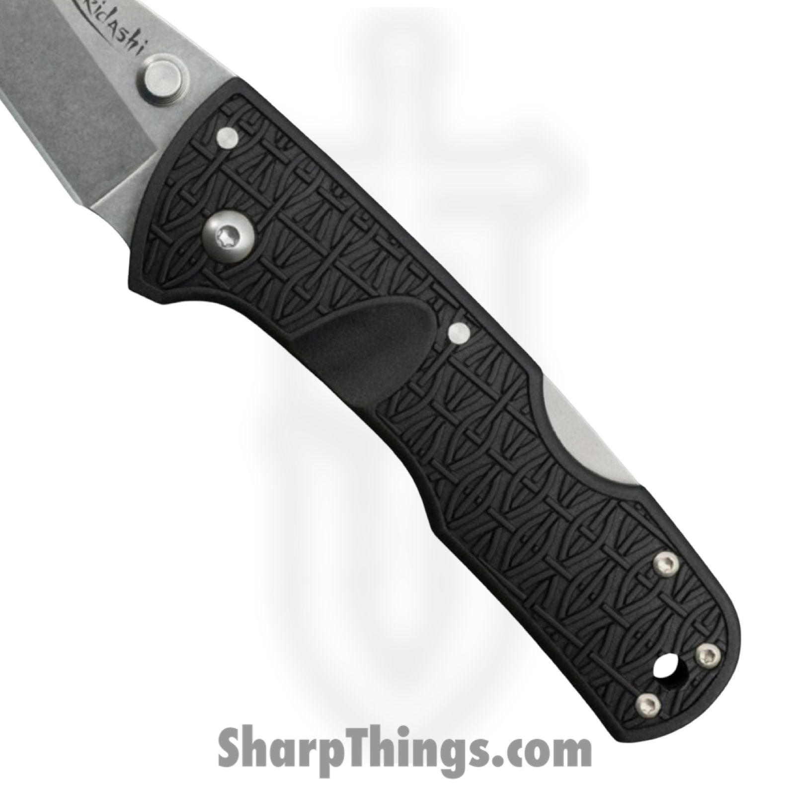 Cold Steel - CS-20KPL - Kiridashi - Folding Knife - 4034 SS Stonewash Sheepsfoot - Nylon - Black - Image 3
