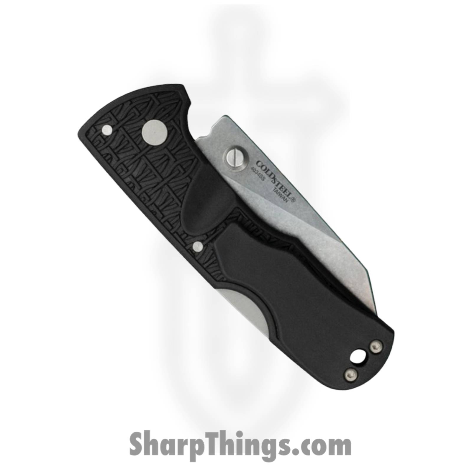 Cold Steel - CS-20KPL - Kiridashi - Folding Knife - 4034 SS Stonewash Sheepsfoot - Nylon - Black - Image 4