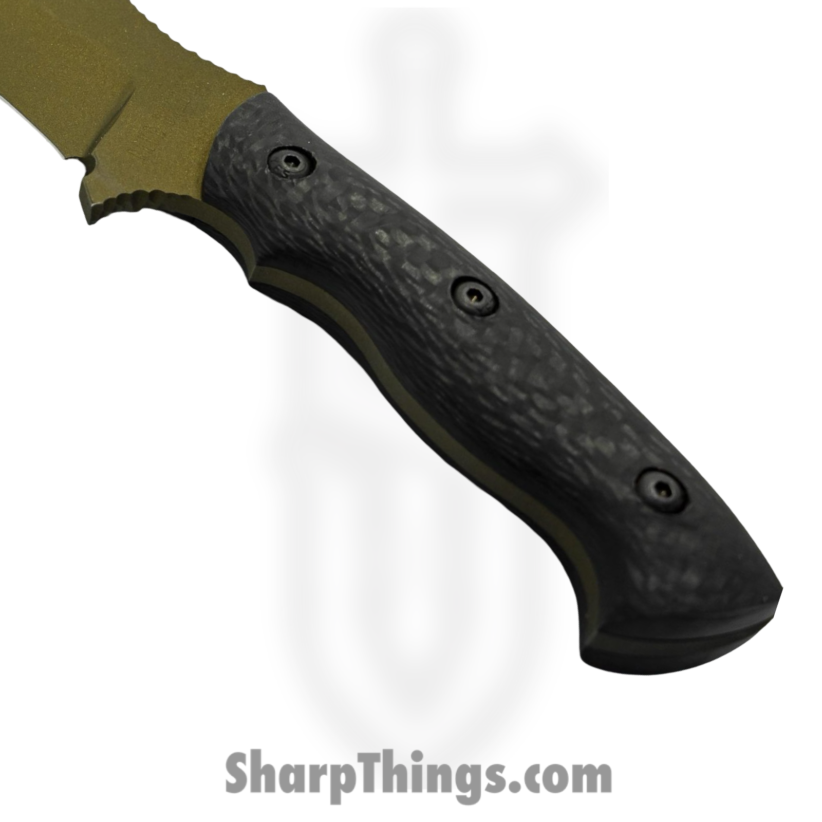 Cave Blades - CaveCmbtCF - Combat - Fixed Blade Knife - 80crv2 Coated Drop Point - Carbon Fiber - Black - Image 3