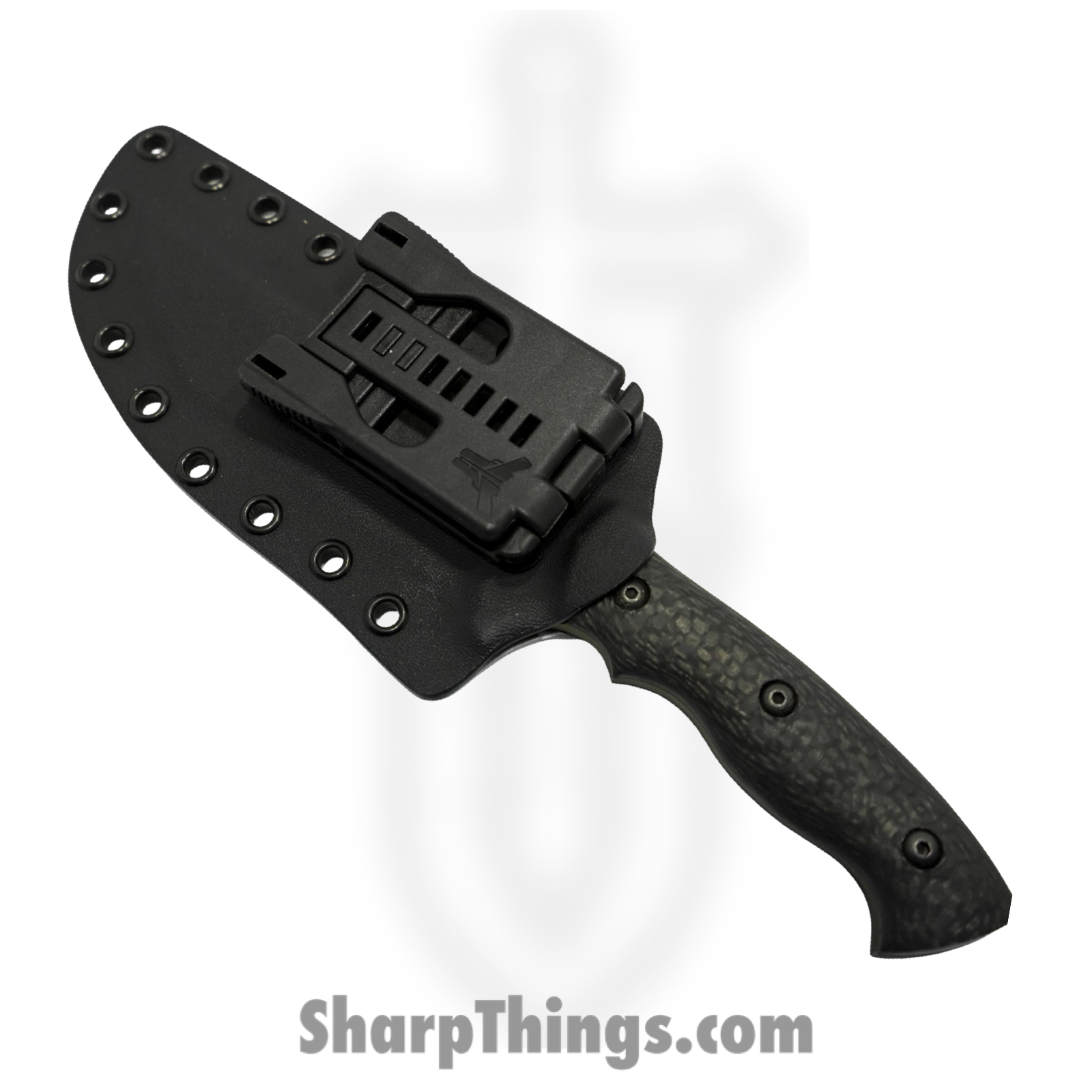 Cave Blades - CaveCmbtCF - Combat - Fixed Blade Knife - 80crv2 Coated Drop Point - Carbon Fiber - Black - Image 6