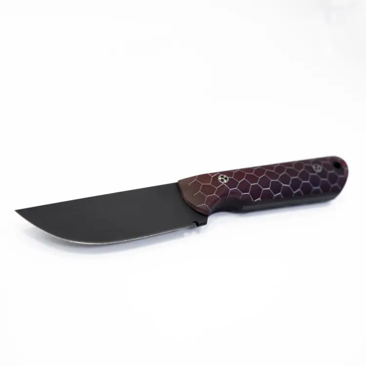 Joey Roman - JRsEDCStr8BK - EDC Str8 BK - 1095 - G10 - Dark Red