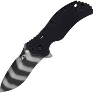 Zero Tolerance – ZT0350TSTR – Linerlock A/O Tritium Folding Knife – S30V G10 – Black and White Stripe