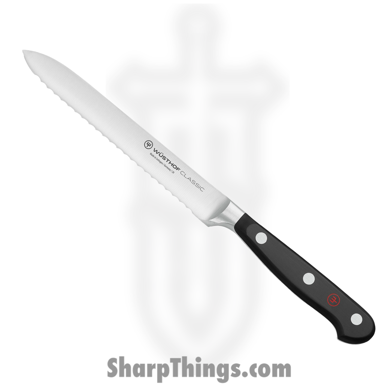 Wusthof - 1040101614 - Classic 5" Serrated Utility Knife - Classic 5" Serrated