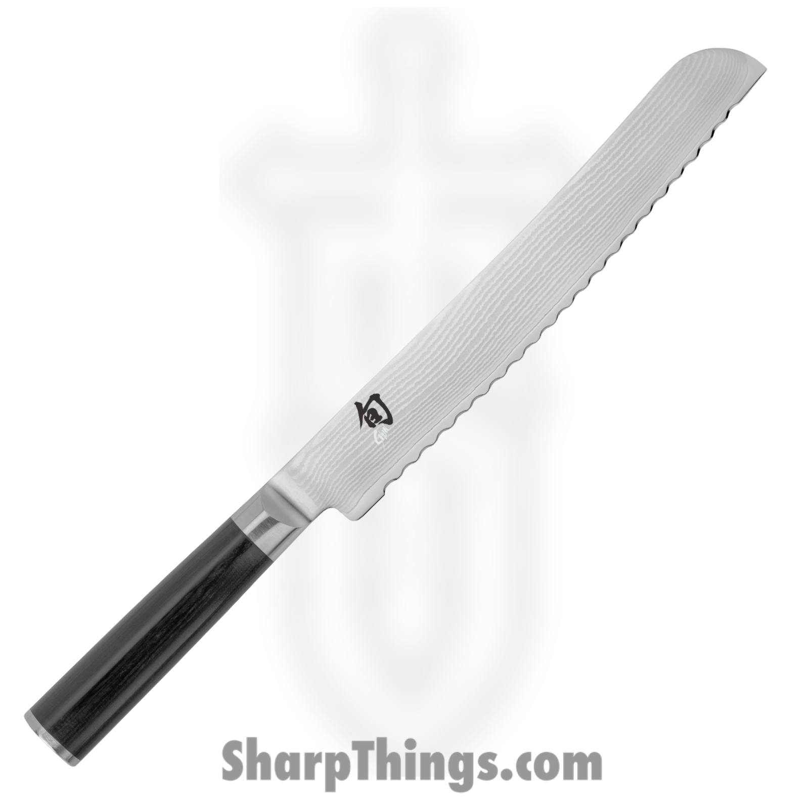 Shun - DM0705 - Classic 9" Bread Knife - VG-Max Satin - Pakkawood - Black
