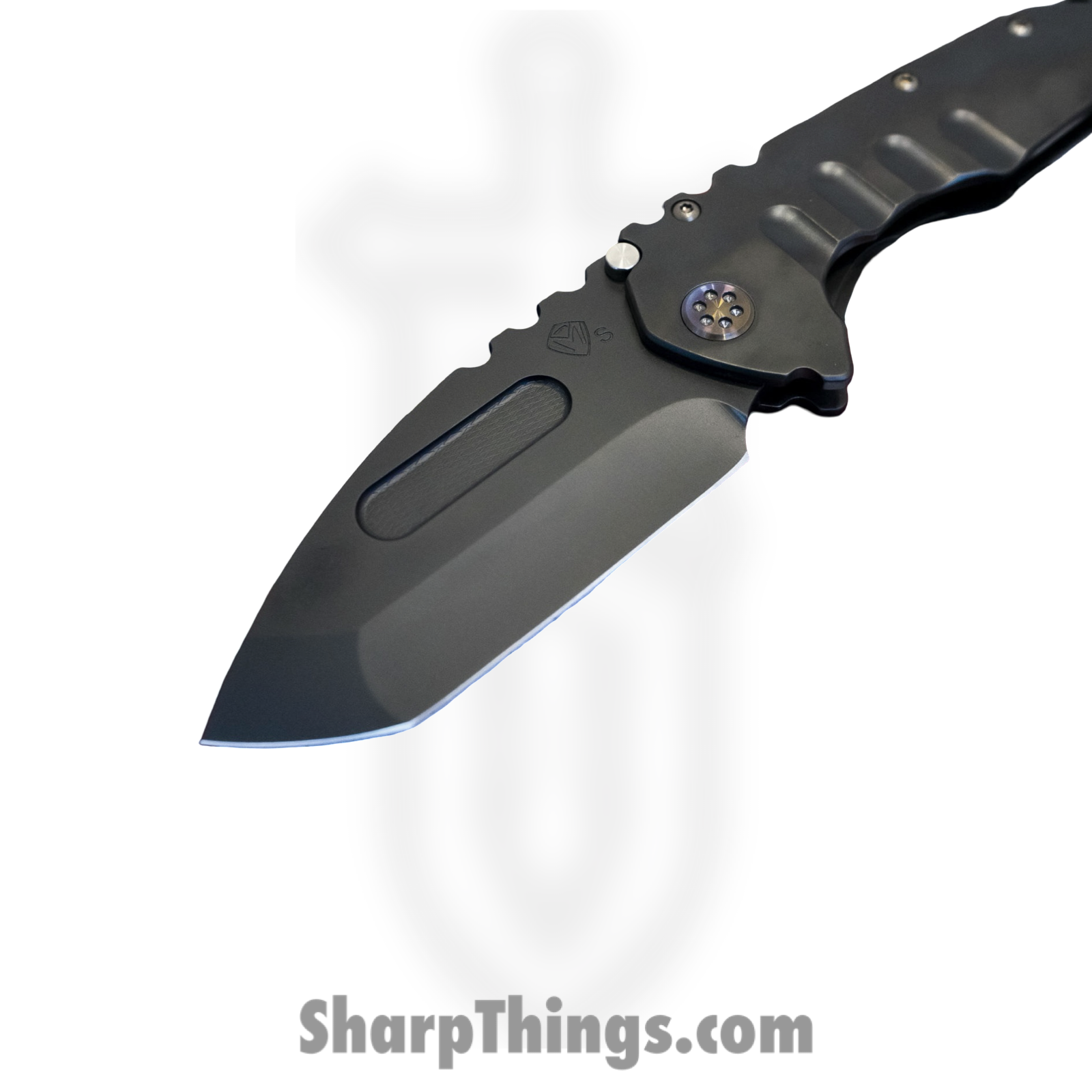 Medford Knife and Tool - MK012SPT-30PV-TFCF-BP - Prae T - Folding Knife - S35VN Coated Tanto - Titanium - Black - Image 2