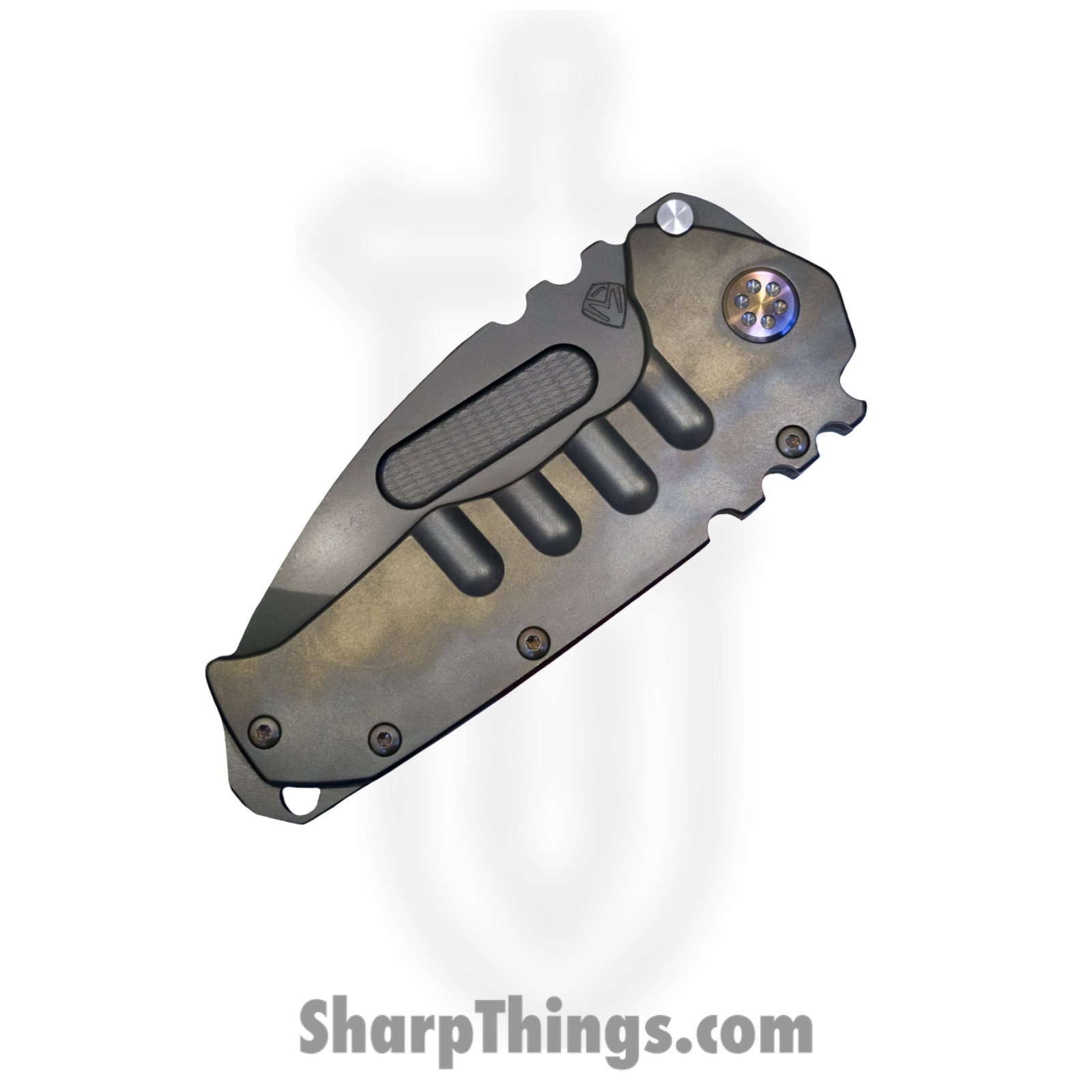 Medford Knife and Tool - MK012SPT-30PV-TFCF-BP - Prae T - Folding Knife - S35VN Coated Tanto - Titanium - Black - Image 3