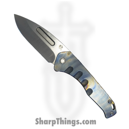 Medford Knife and Tool – MK208SPD-37A2-TSCS-Q4 – Prae Slim – Folding Knife – S35VN Satin Drop Point – Titanium – Flamed
