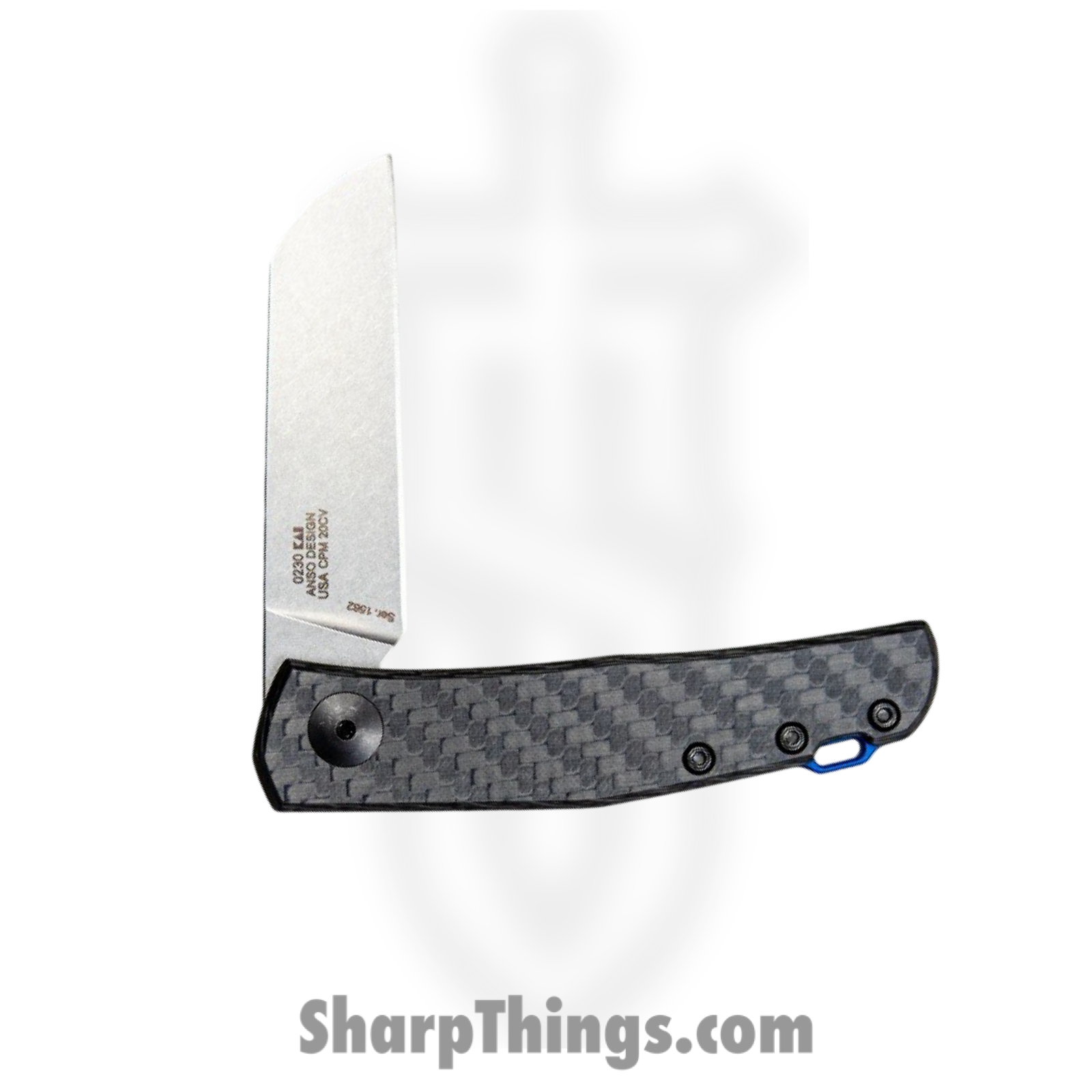 Zero Tolerance - 0230 - Jens Anso Slipjoint - Folding Knife - CPM-20CV Sheepsfoot - Carbon Fiber - Black - Image 2