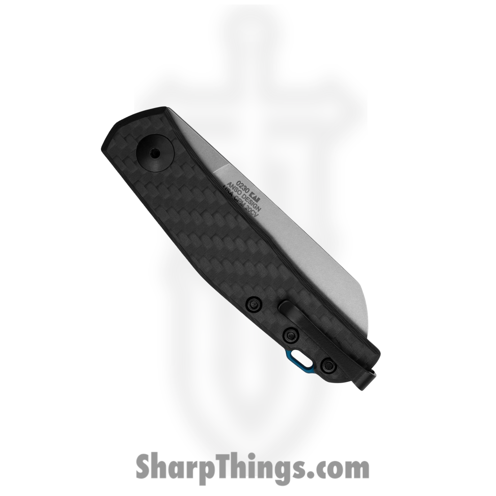 Zero Tolerance - 0230 - Jens Anso Slipjoint - Folding Knife - CPM-20CV Sheepsfoot - Carbon Fiber - Black - Image 3