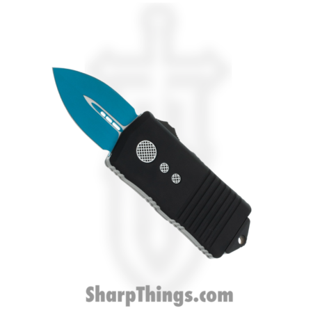 Microtech – 157-1JK – Exocet Money Clip Jedi Knight – OTF Auto – CTS-204P Coated Dagger – 6061-T6 Aluminum – Black/White