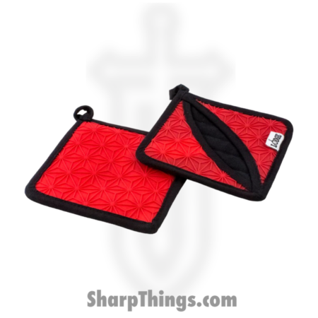 Lodge – ASFPH41 – Silicone and Fabric Potholder/Trivet – Red and Black