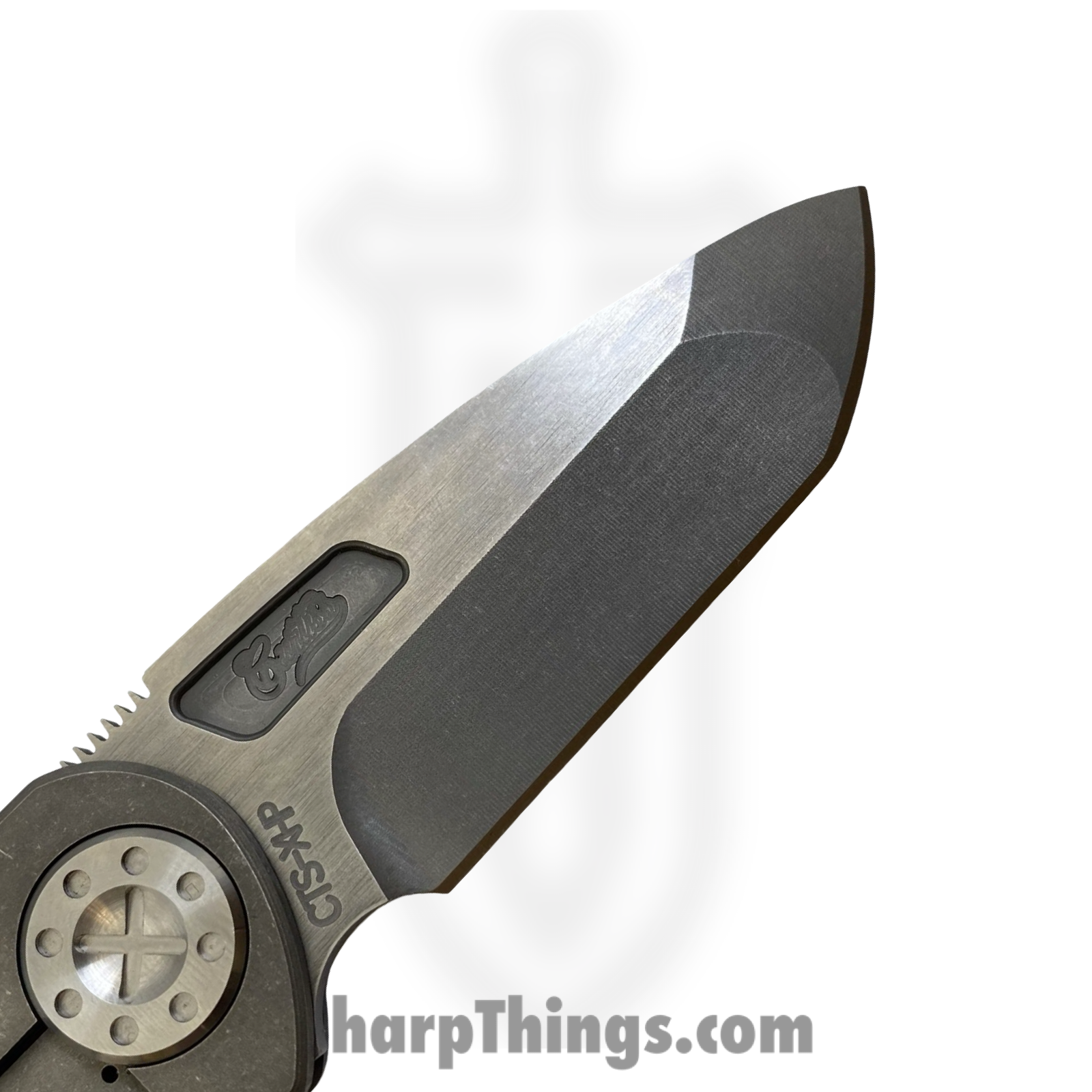 Curtiss Custom Knives LLC - F3M-SPNFL-STSL - F3 Med NON-Flipper Slim - Folding Knife - CTS-XHP Stonewash Spanto - Titanium - Natural - Image 3
