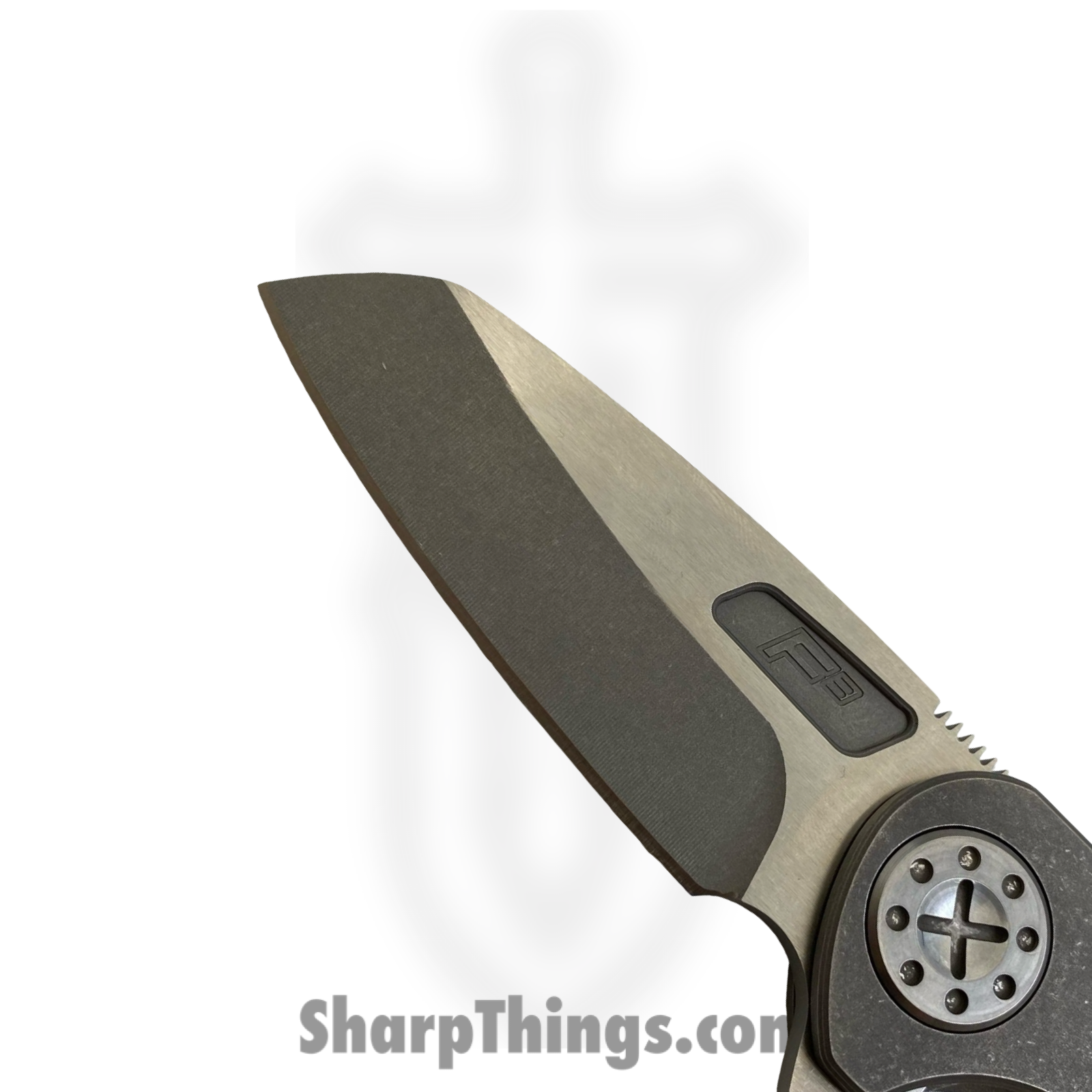 Curtiss Custom Knives LLC - F3M-WHFL-ST/SL - F3 Med Flipper Slim - Folding Knife - CTS-XHP Stonewash Wharncliffe - Titanium - Natural - Image 3