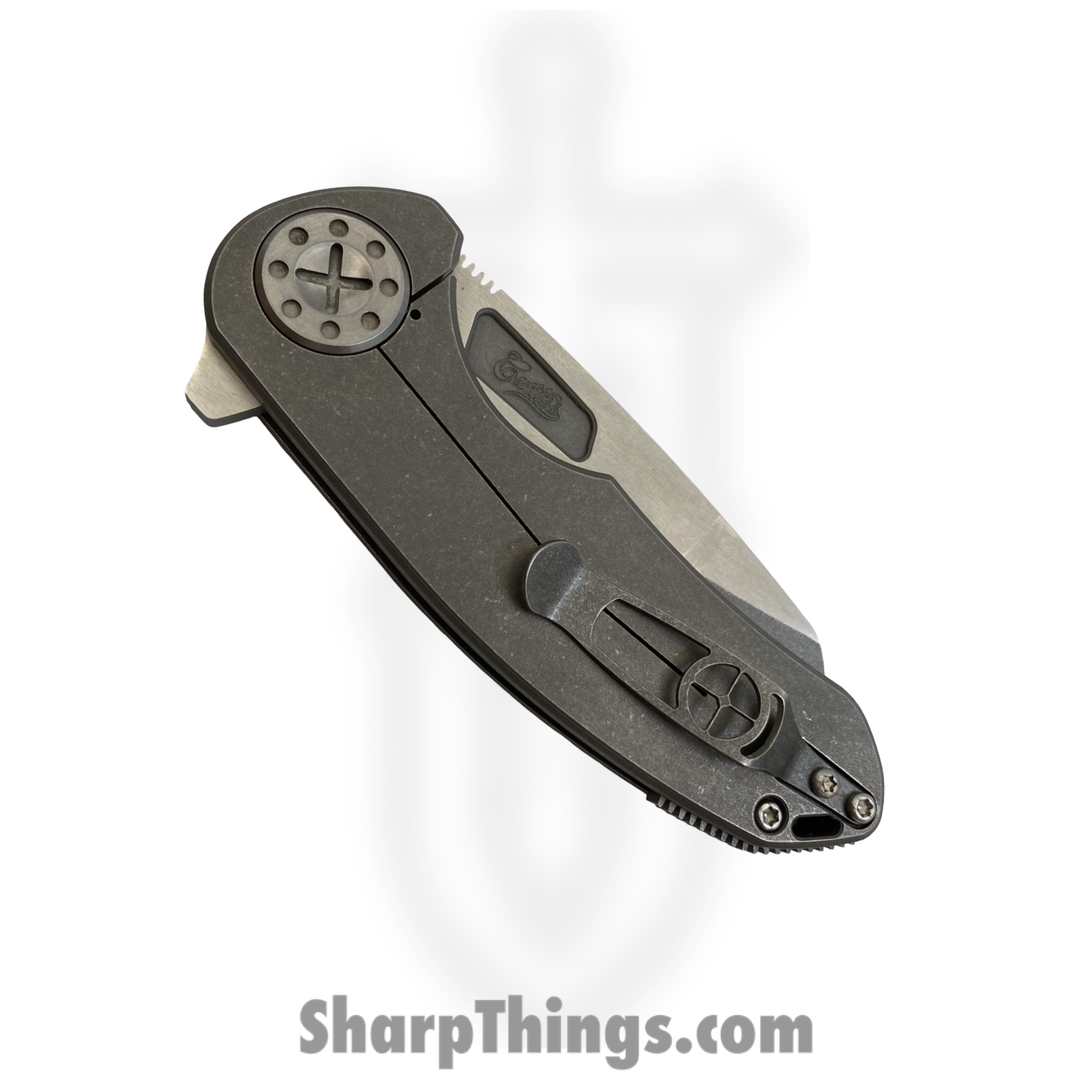 Curtiss Custom Knives LLC - F3M-WHFL-ST/SL - F3 Med Flipper Slim - Folding Knife - CTS-XHP Stonewash Wharncliffe - Titanium - Natural - Image 4