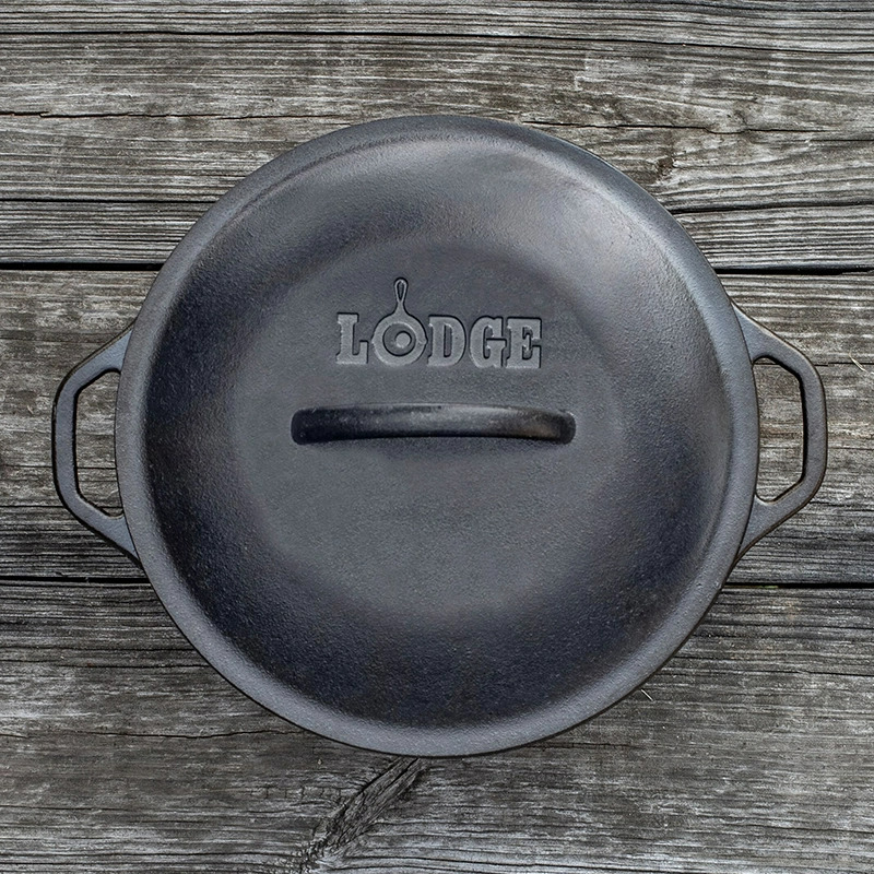 Lodge - L10DOL3 - 7 Quart Cast Iron Dutch Oven - Black - Sharp