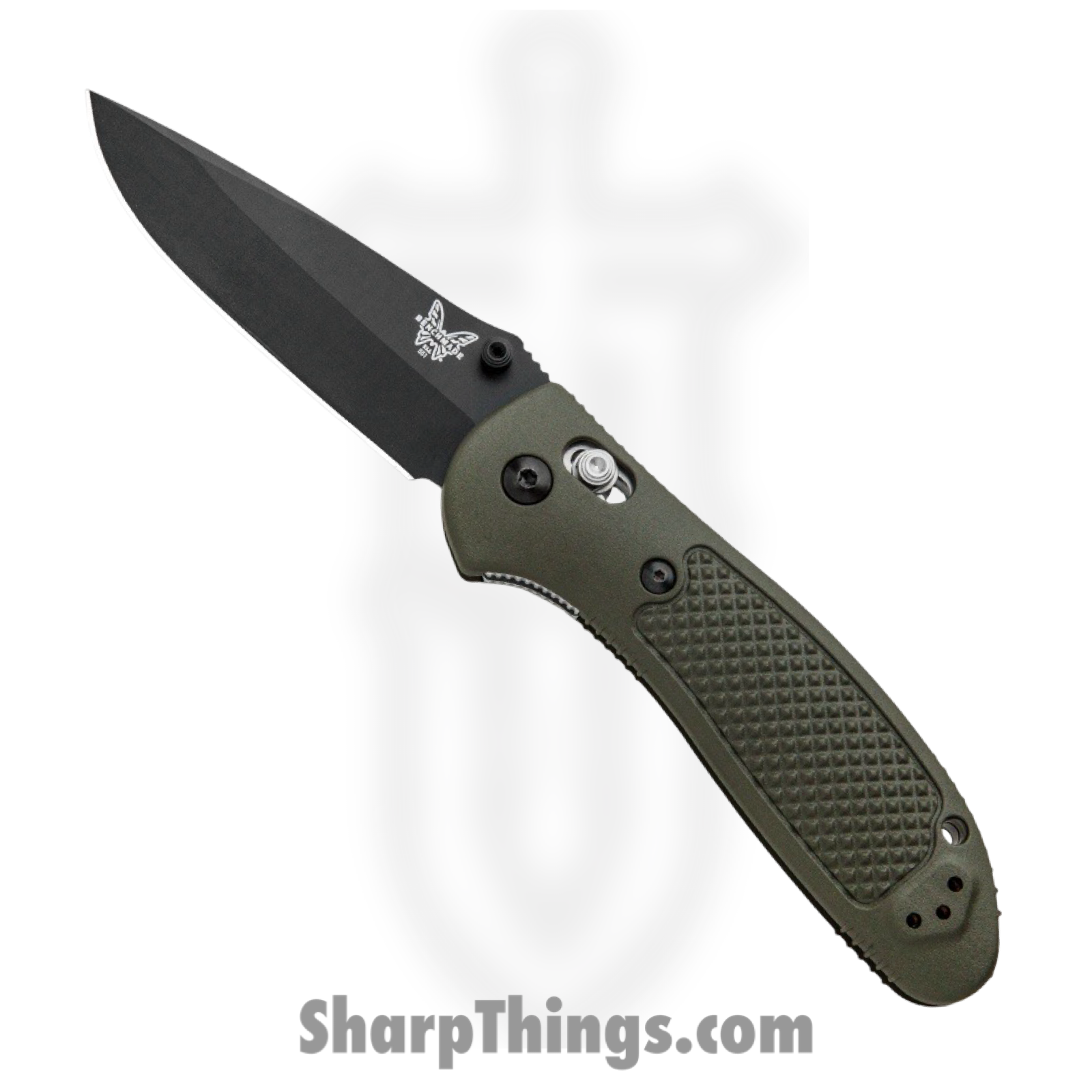 Benchmade - 551BKOD-S30V - Griptilian - Folding Knife - CPM S30V Coated Drop Point - Polymer - Olive Drab