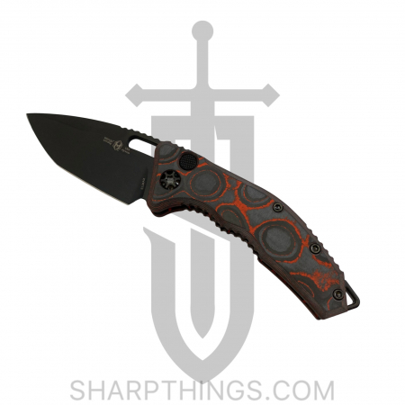 Heretic Knives – H011-6A-ORCF – MEDUSA Automatic OTF Tanto Two-Tone Knife – Elmax Camo Carbon – Orange