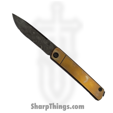 Medford Knife – MK211DDQ-36A1-TPQ3-Q4 – Gentleman Jack Folding Knife – Damascus Titanium – Bronze