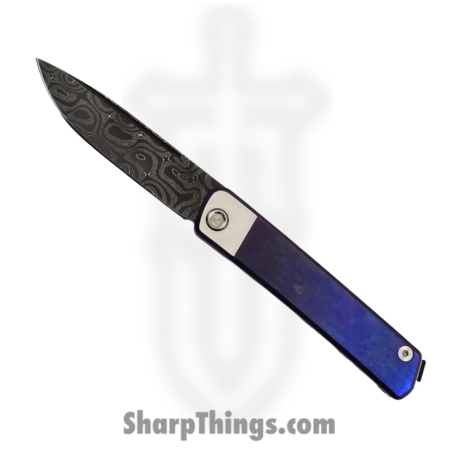 Medford Knife – MK211DDQ-37A2-TSQ3-Q4 – Gentleman Jack Folding Knife – Damascus Titanium – Violet