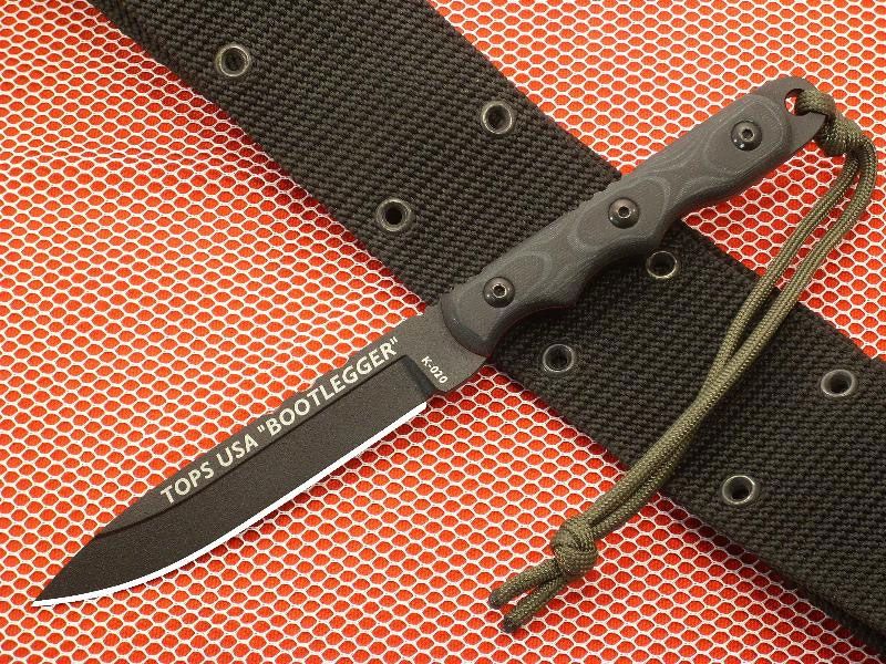 Tops - TPRBL01 - Ranger Bootlegger - Fixed Blade Knife - 1095 HC Coated Drop Point - G10 - Black - Image 4