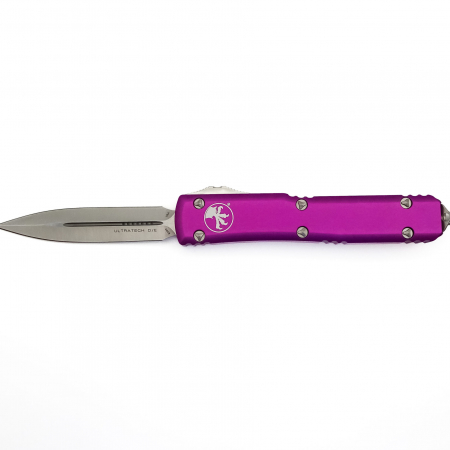 Microtech – 122-4VI – Ultratech Automatic OTF D/E Satin Standard Blade Knife – Violet
