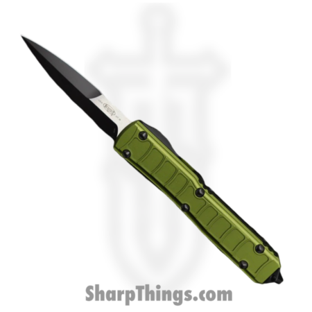 Microtech – 120II-1ODS – Ultratech Signature Series – OTF Auto – M390 Two Tone Bayonet – 6061-T6 Aluminum – OD Green