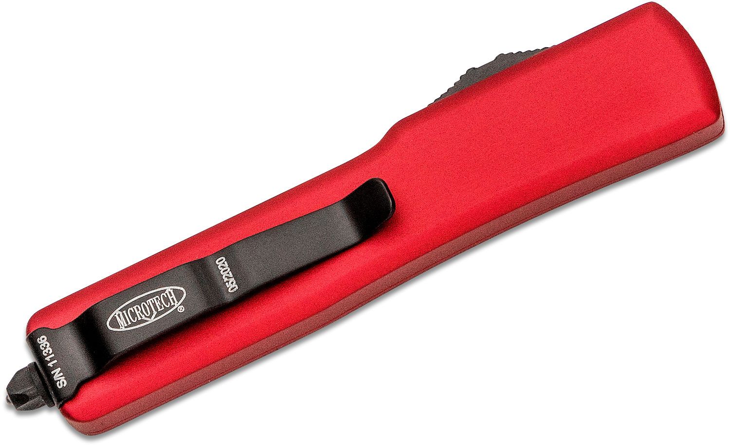 Microtech - 149-1RD - UTX-70 - OTF Auto - Elmax, M390, 204P Coated Tanto - 6061-T6 Aluminum - Red - Image 6